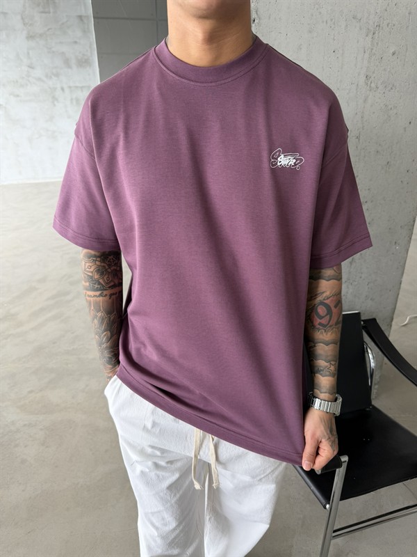 Sw Ön Cift Nakış Dessing T-Shirt - Mürdün