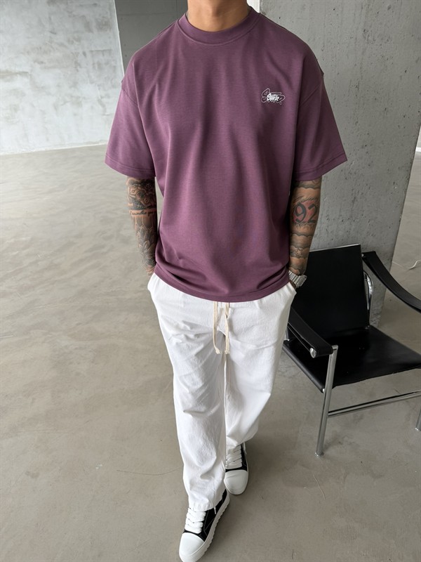 Sw Ön Cift Nakış Dessing T-Shirt - Mürdün