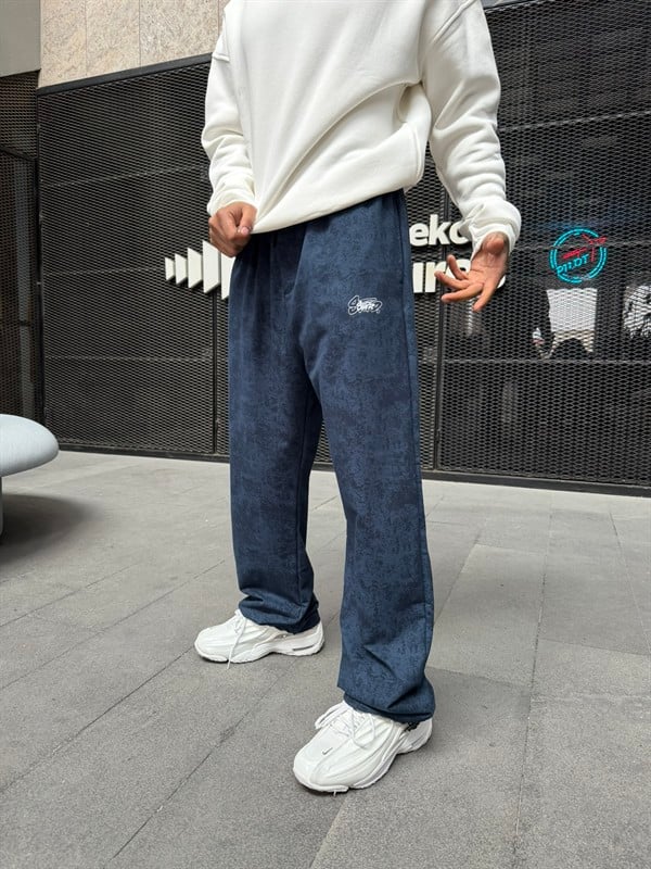 SW Premium Acid Yıkamalı Eşofman - İndigo