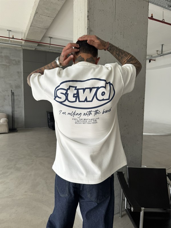 SW Premium Baskılı T-Shirt - Beyaz