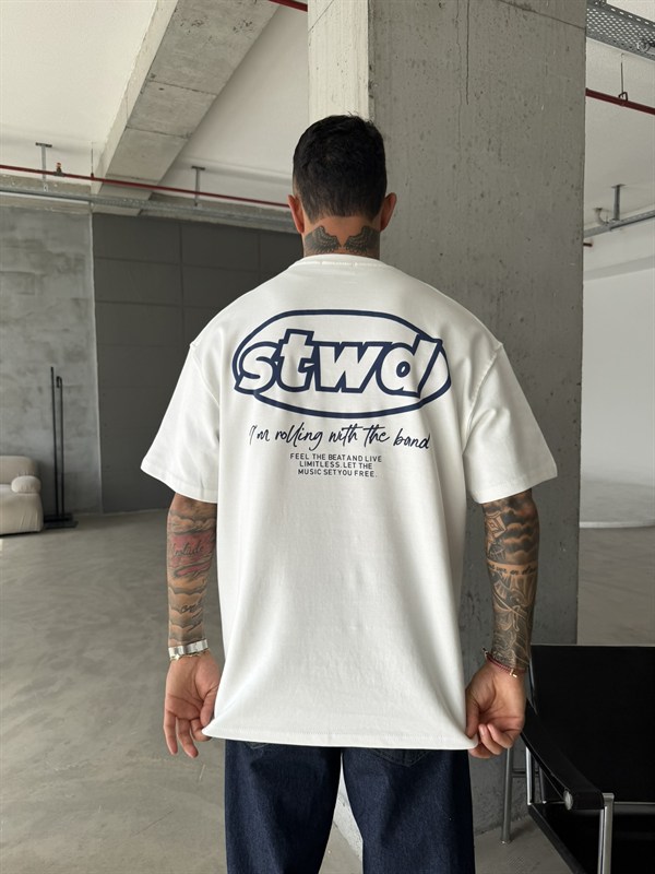 SW Premium Baskılı T-Shirt - Beyaz