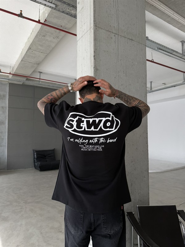 SW Premium Baskılı T-Shirt - Siyah