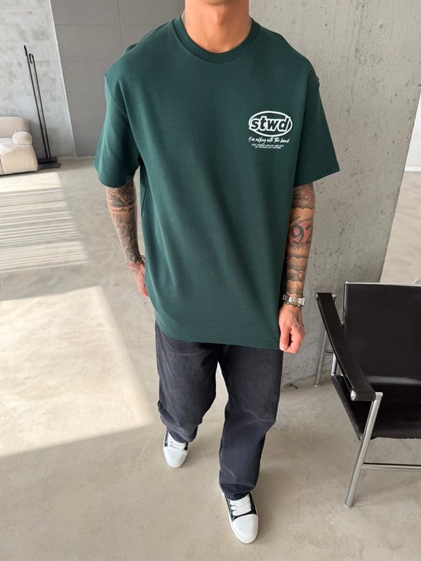 SW Premium Baskılı T-Shirt - Yeşil