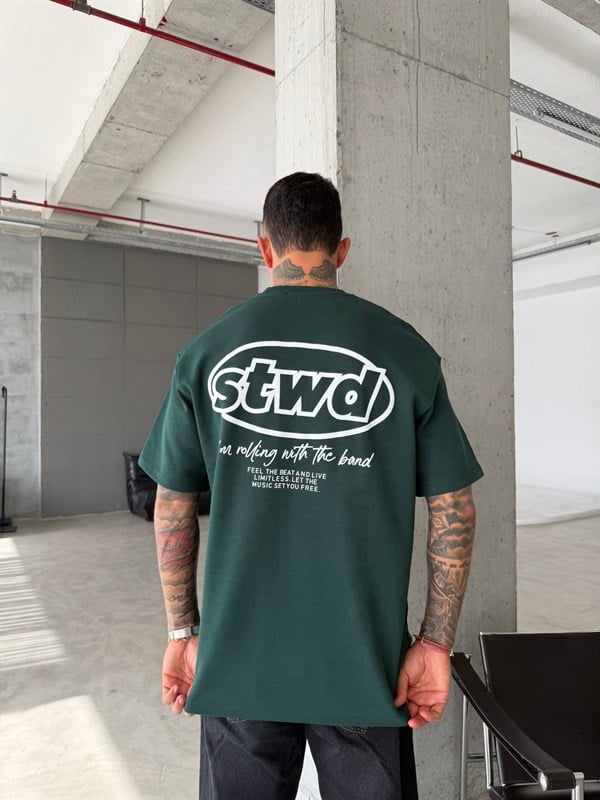 SW Premium Baskılı T-Shirt - Yeşil