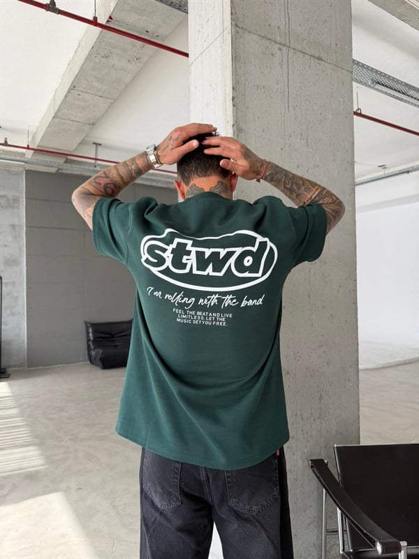SW Premium Baskılı T-Shirt - Yeşil