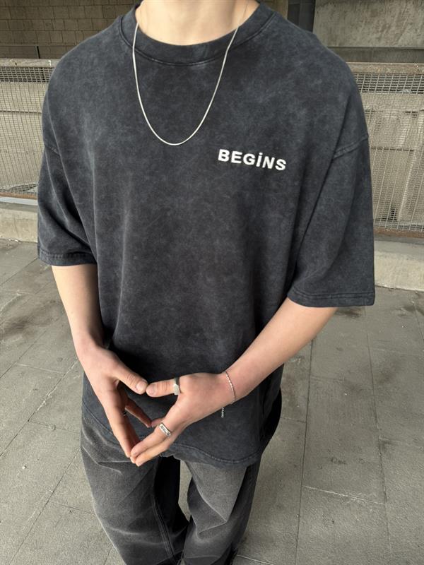 The Real Party Begins Oversize T-shirt - Siyah