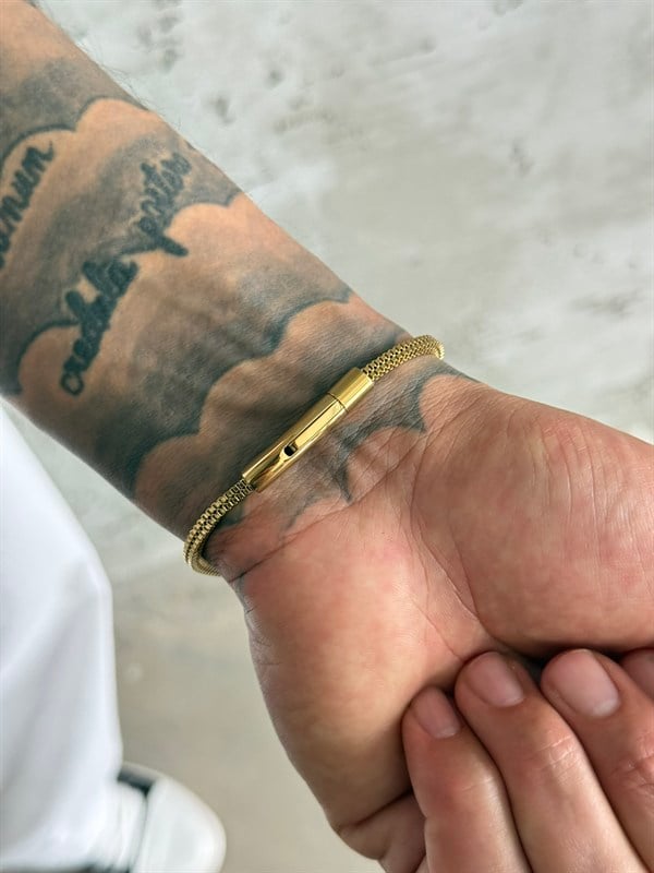 Thunder Band Erkek Bileklik - Gold