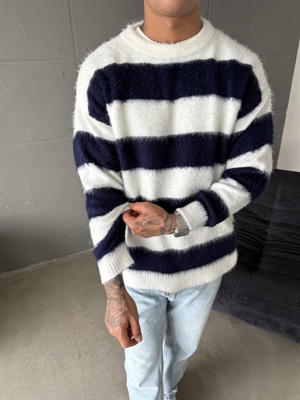 Tüylü Peluş Triko - Lacivert