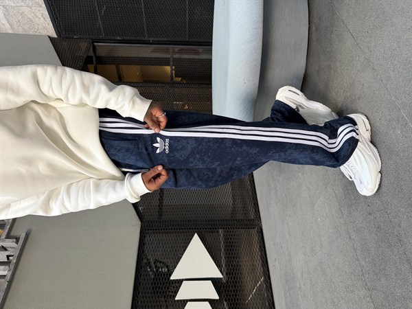 Üç Şeritli Yıkalamı Acid Premium Eşofman - İndigo