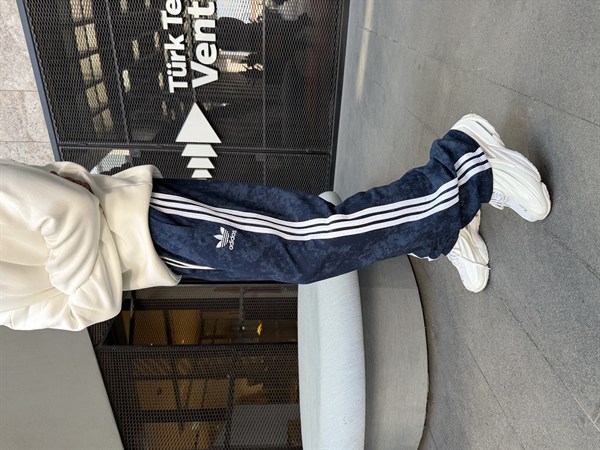 Üç Şeritli Yıkalamı Acid Premium Eşofman - İndigo