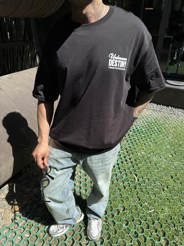 UNKOWN Destiny Oversize T-Shirt - Siyah
