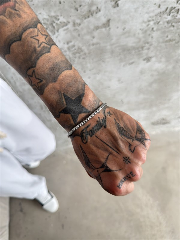 Urban Leather Erkek Bileklik - Gümüş