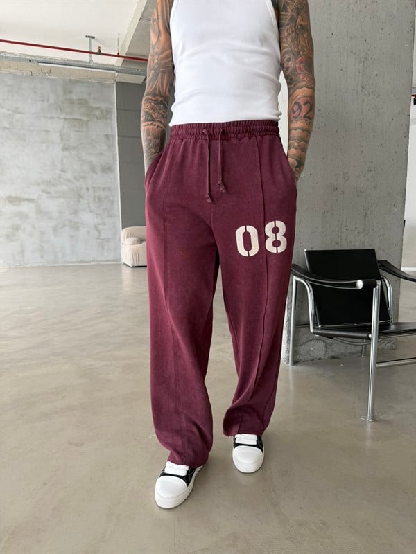 Urban Legacy 08 Premium Baggy Eşofman Altı - Bordo
