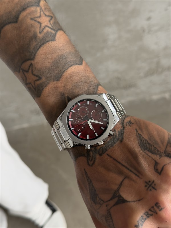 Valtier Genève Erkek Saat -Bordo