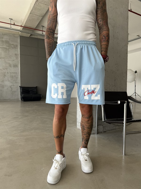 Varsity Shorts - Buz Mavi