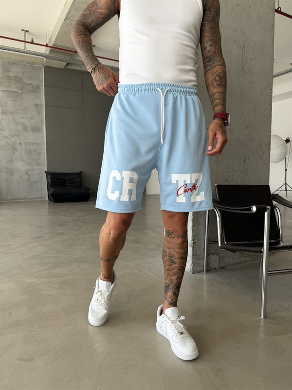 Varsity Shorts - Buz Mavi