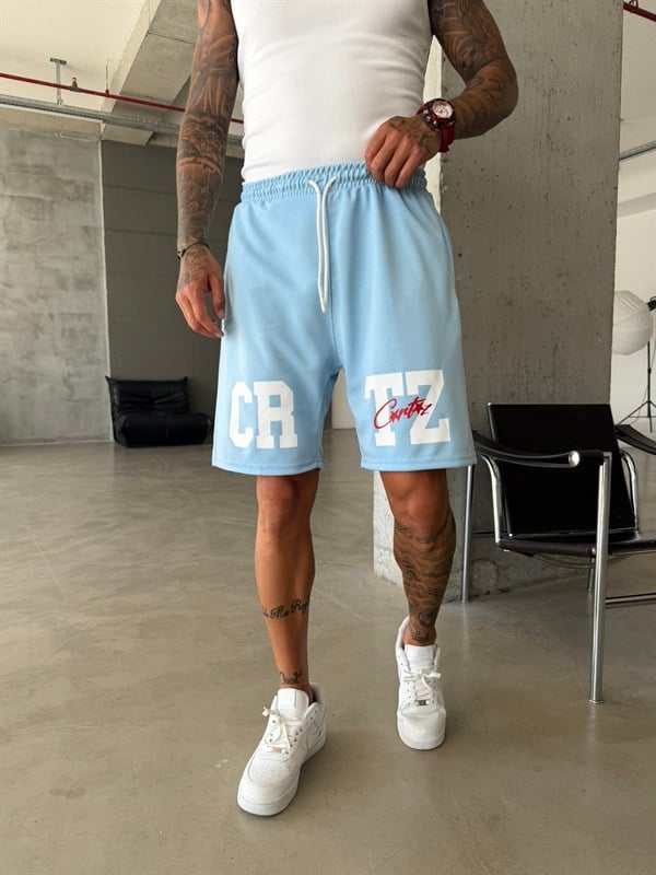 Varsity Shorts - Buz Mavi