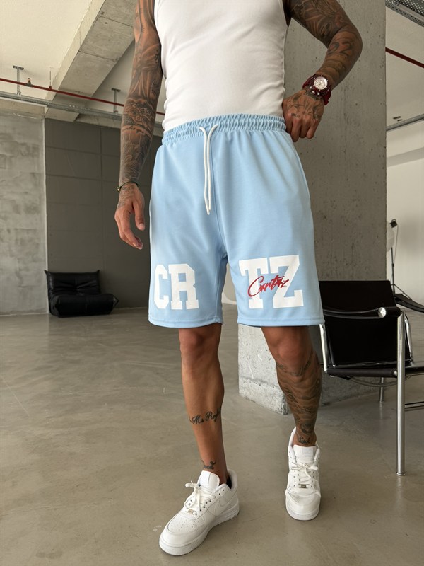 Varsity Shorts - Buz Mavi