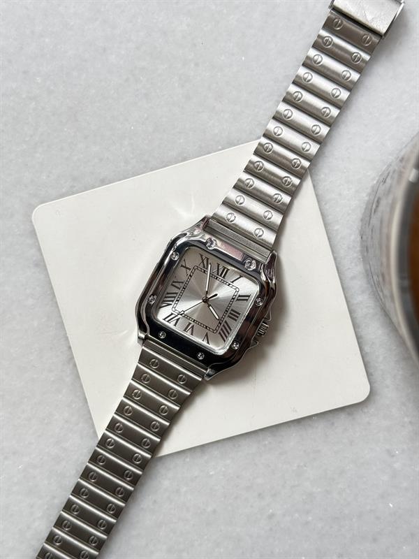 Vintage Rakamlı Saat - Beyaz