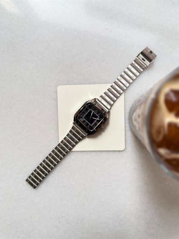 Vintage Rakamlı Saat - Siyah