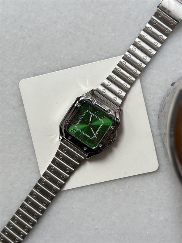 Vintage Rakamlı Saat - Yeşil