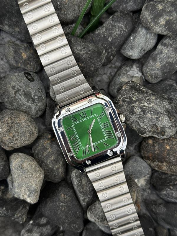 Vintage Rakamlı Saat - Yeşil