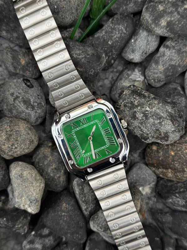 Vintage Rakamlı Saat - Yeşil