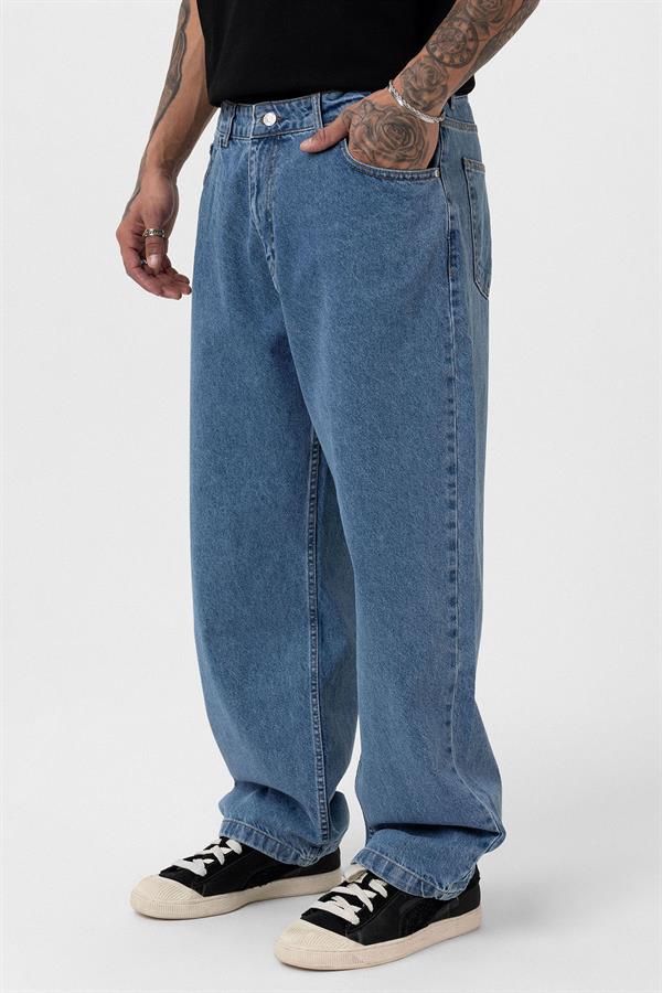 VMS Düz Basic Baggy Pantolon - Mavi