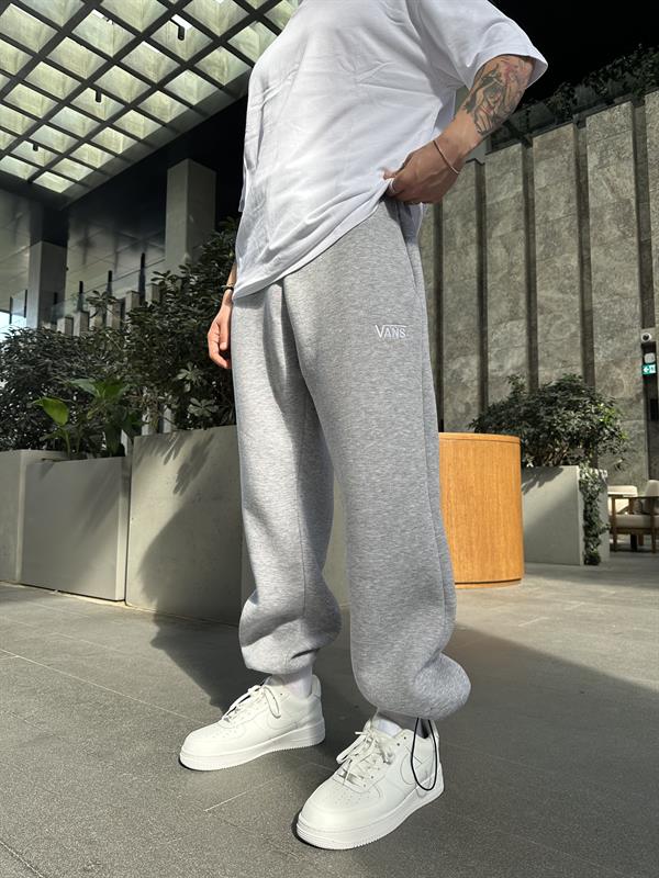 Vns Nakışlı Stoper Paça Lastikli Eşofman Altı -Gri