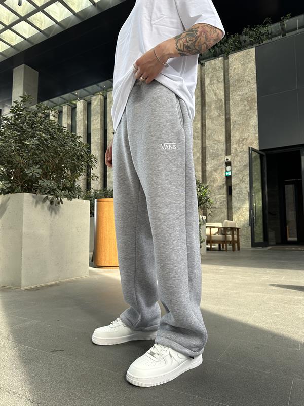 Vns Nakışlı Stoper Paça Lastikli Eşofman Altı -Gri