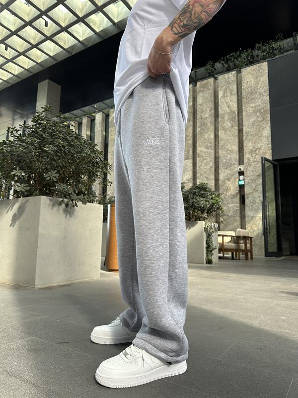 Vns Nakışlı Stoper Paça Lastikli Eşofman Altı -Gri