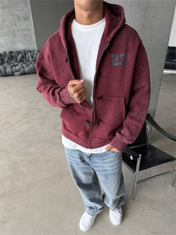 Washed Premium Duffle Zip Hoodie