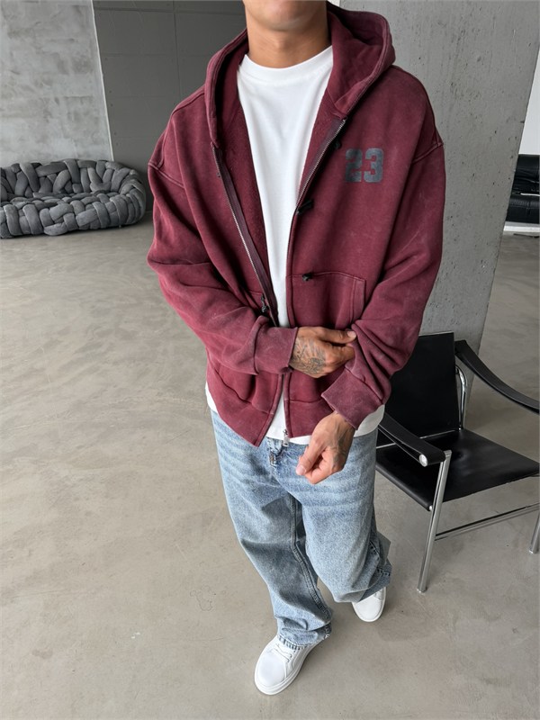 Washed Premium Duffle Zip Hoodie