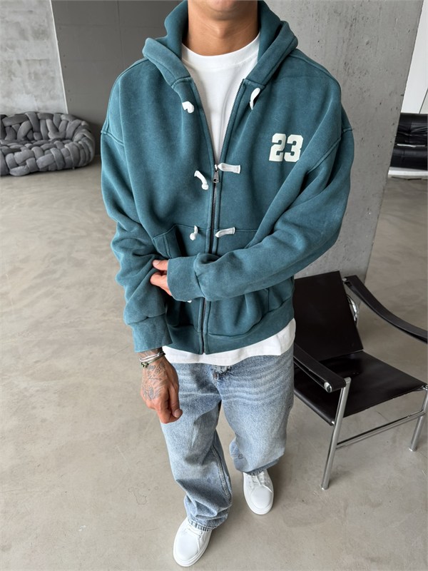 Washed Premium Duffle Zip Hoodie