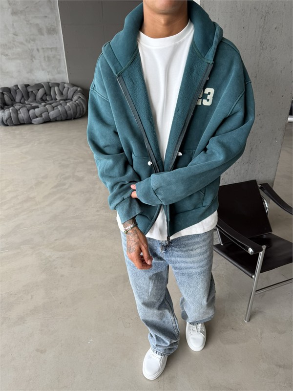 Washed Premium Duffle Zip Hoodie