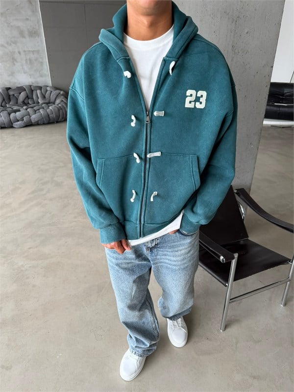 Washed Premium Duffle Zip Hoodie