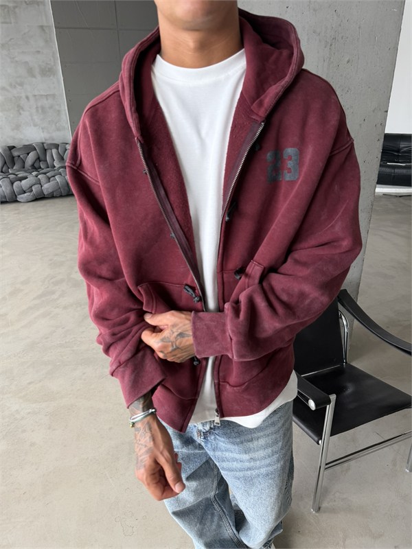 Washed Premium Duffle Zip Hoodie