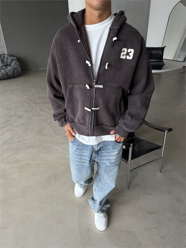 Washed Premium Duffle Zip Hoodie