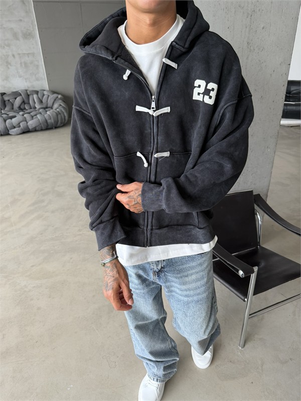 Washed Premium Duffle Zip Hoodie