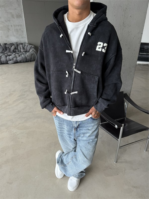 Washed Premium Duffle Zip Hoodie