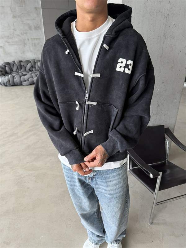 Washed Premium Duffle Zip Hoodie