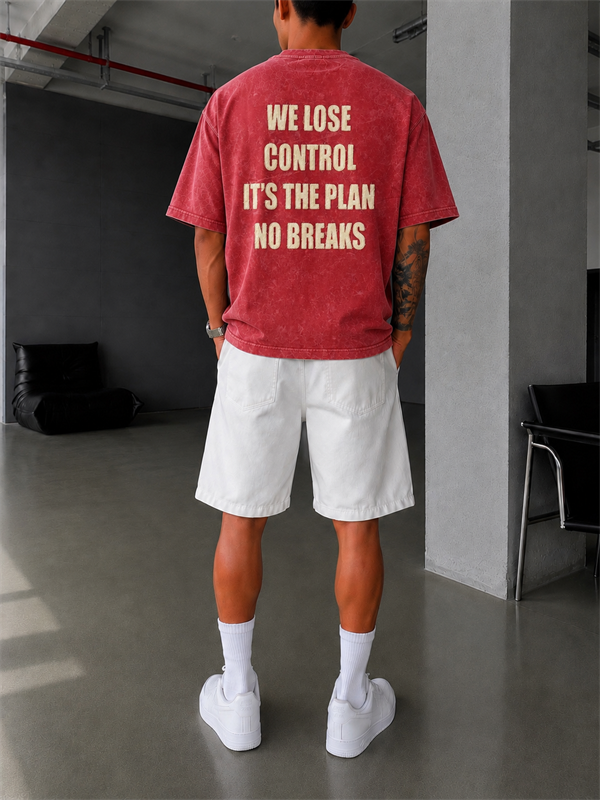 We Lose Control Pacht Detaylı T-Shirt