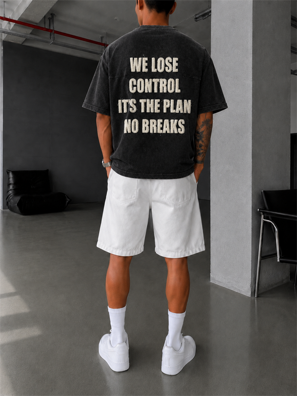 We Lose Control Pacht Detaylı T-Shirt
