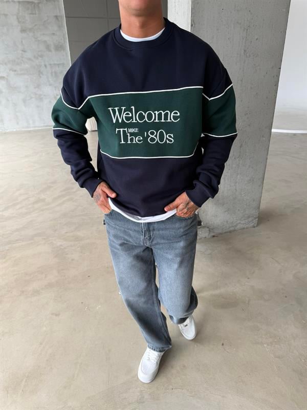 Welcome The 80s Sweat - Lacivert