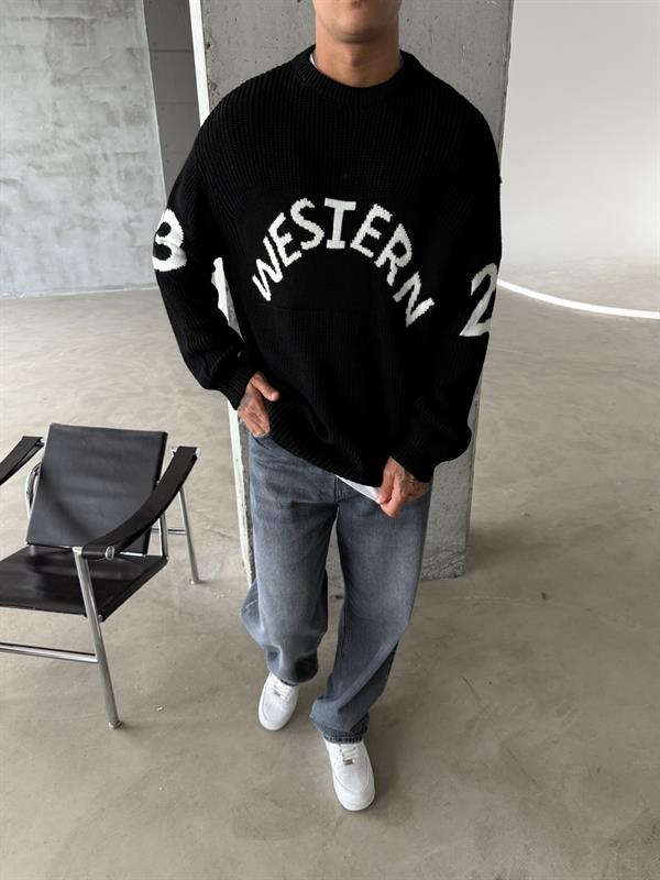 Western 23 Triko Kazak - Siyah