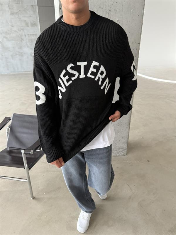 Western 23 Triko Kazak - Siyah