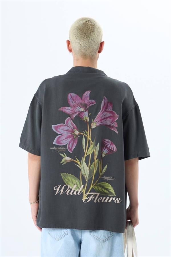 Wild Fleurs Tasarım Gömlek - Antrasit