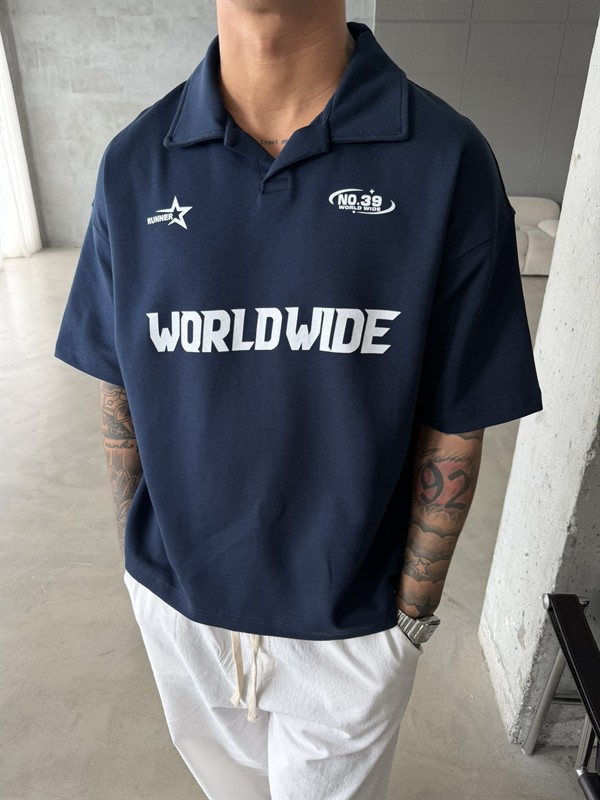 World Wide Polo Yaka - Lacivert