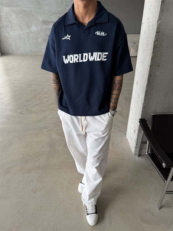 World Wide Polo Yaka - Lacivert
