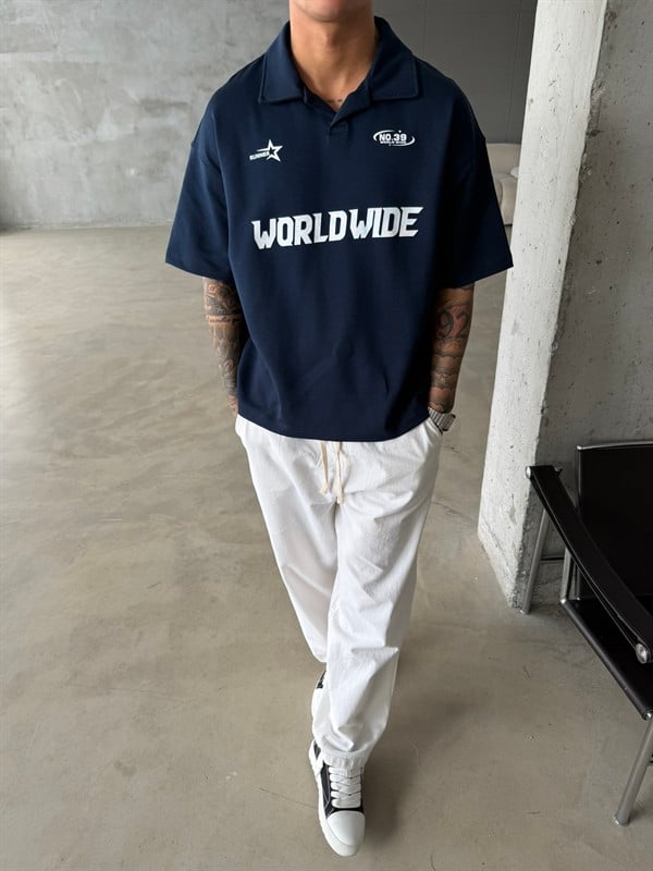 World Wide Polo Yaka - Lacivert